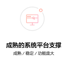 成熟的系統(tǒng)平臺(tái)支撐